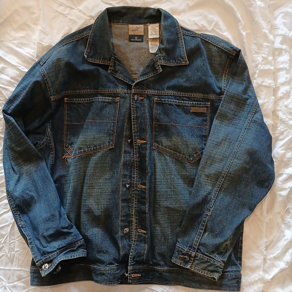 VTG Life By The Originator Mens Jean Jacket Size XXL Hip Hop Style Southpole